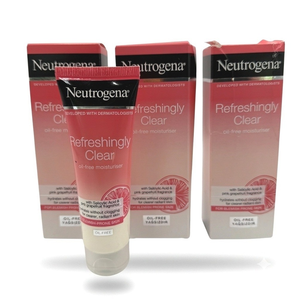 Neutrogena Refreshingly Clear Moisturiser 50ml Lot of (3) Exp. 02/2027